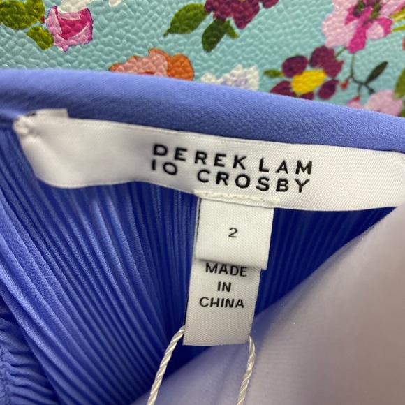 DEREK LAM 10 CROSBY Helena Puff-Sleeve Pleated Blouse - Picture 9 of 11